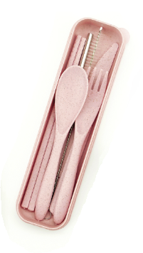 Krumbs Kitchen Against The Grain On-The-Go Wheat Straw Utensil Set