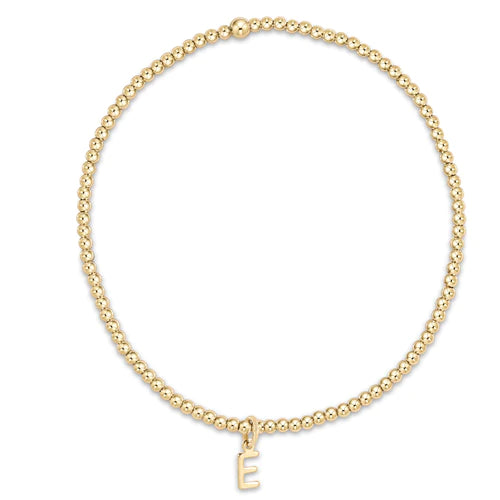 Classic Gold 2mm Bead Bracelet - Respect Gold Charm