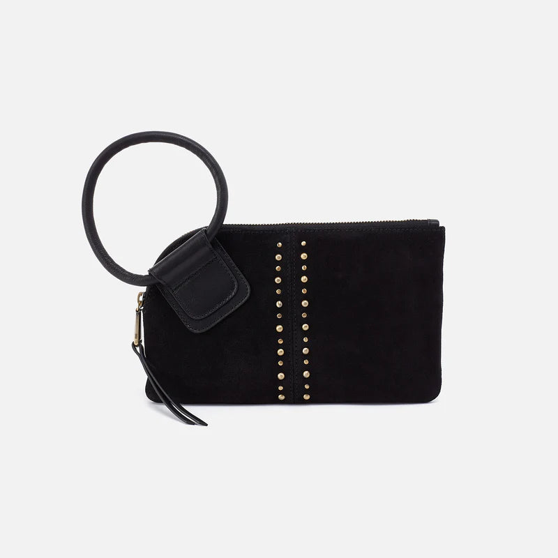 Sable Wristlet In Suede- Black